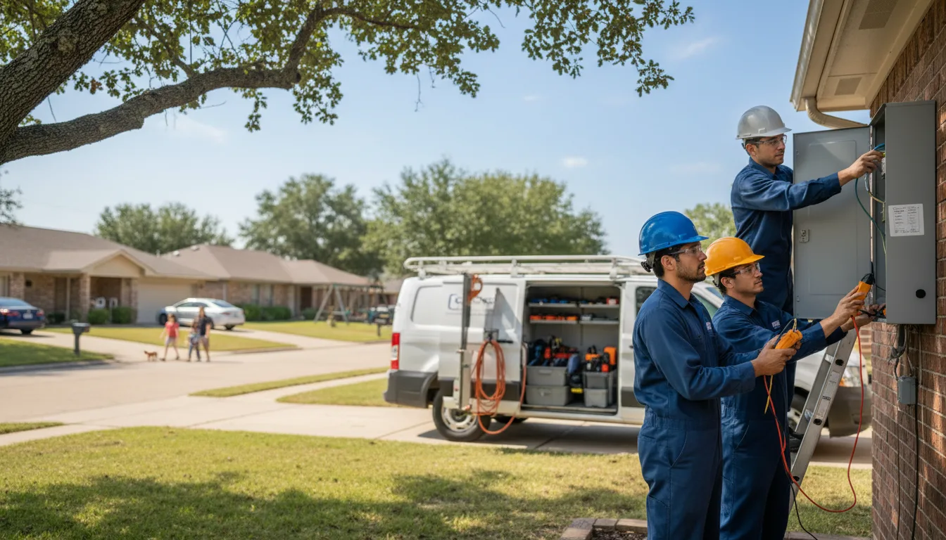 Certified electrician providing emergency electrical services in Shamrock, TX